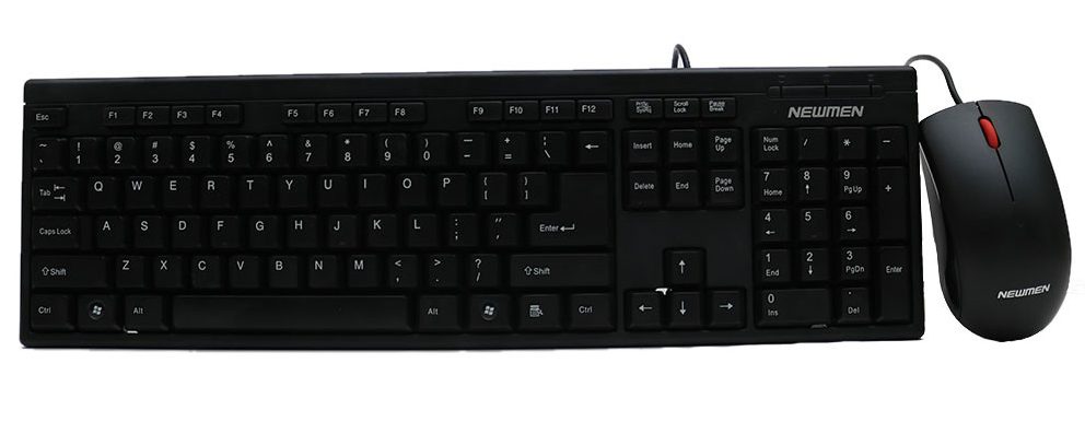 Bộ bàn phím chuột Newmen T203 Plus USB Black có độ bền cao